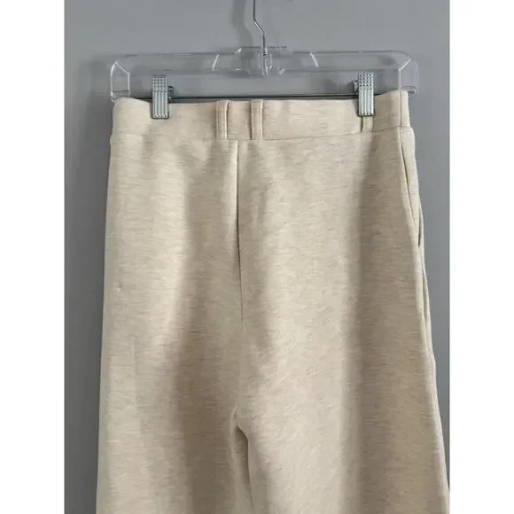NWT OGL FuzzLuxe Beige High Rise Straight Leg Pull On Pleated Pants Medium - Picture 5 of 6